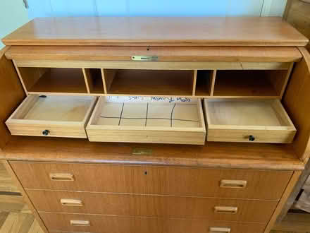 Photo of free Small sturdy antique rolltop desk (right off Ashby & San Pablo) #3