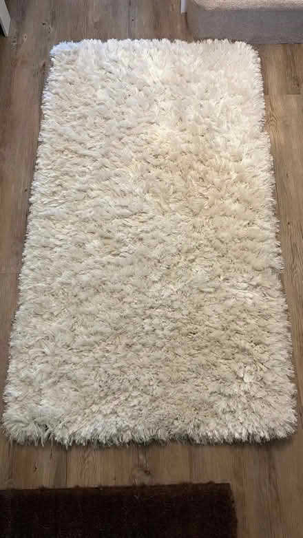 Photo of free ivory shaggy rug (MK45) #1