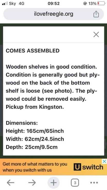 Photo of free Shelving unit (Kingston Gate KT2) #2