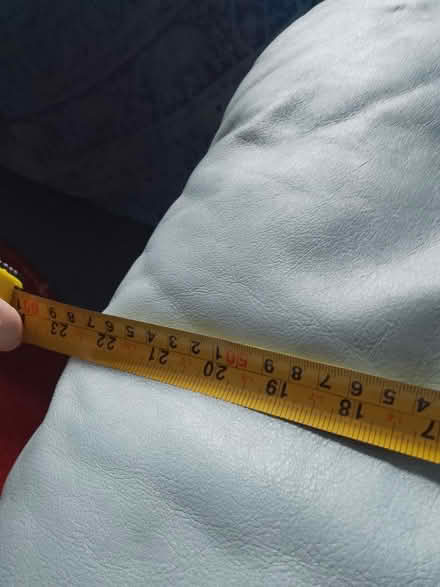 Photo of free Blue footstool pouffe (Barry) #3