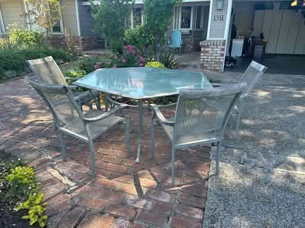 Photo of free Patio table and four chairs (South Los Altos) #2