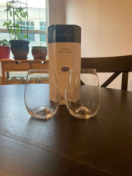 Photo of free 2 Brand New Stemless Wine Glasses (Eckington)