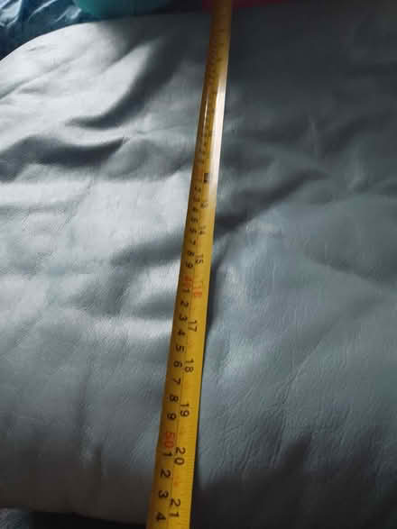 Photo of free Blue footstool pouffe (Barry) #2