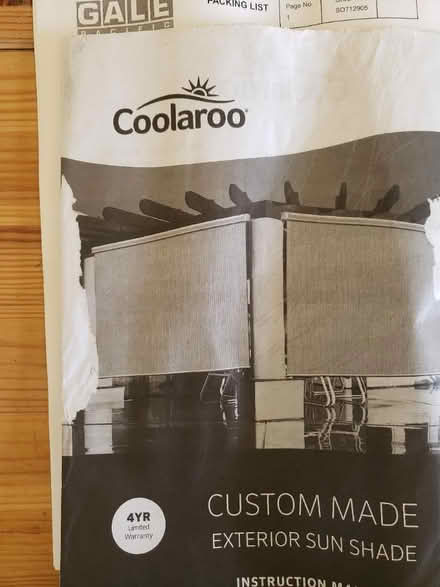 Photo of free Large Coolaroo outdoor sun shade (Phinney Ridge) #1