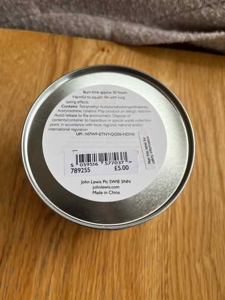 Photo of free John Lewis Candle (Fulbourn) #2