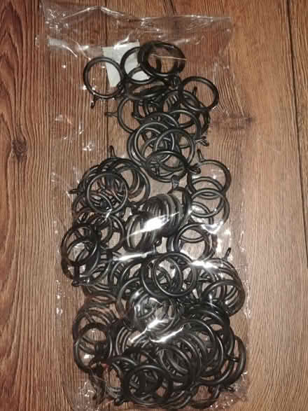 Photo of free Black curtain pole rings (Loughton IG10) #1