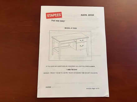 Photo of free Computer desk with file drawer (Burlington) #3