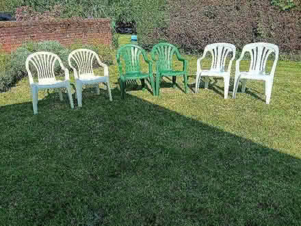 Photo of free Plastic Garden chairs 6 (Hingham NR9) #1