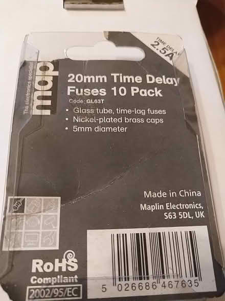 Photo of free Time delay fuses (Stafford ST16) #1