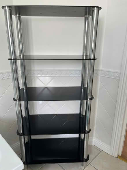Photo of free Glass Bookcase and TV Rack (Blackrock) #1