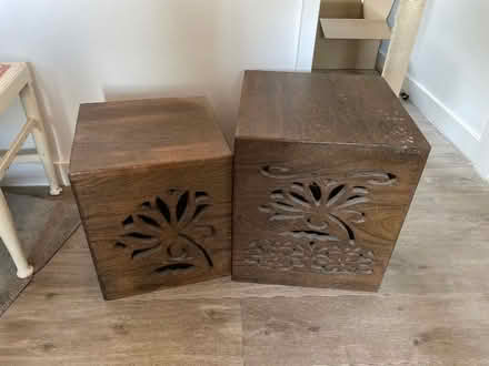 Photo of free Wooden cube tables (Matlock DE4) #1