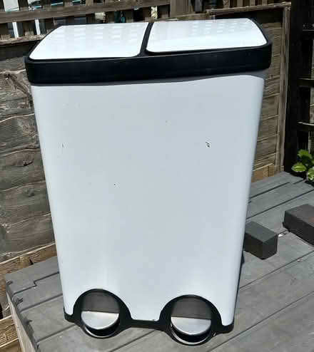 Photo of free Twin kitchen bin white gloss (Peacehaven) #1