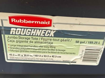Photo of free Large Rubbermaid Tote (50 Gallon) (Wexford close to I-79) #3