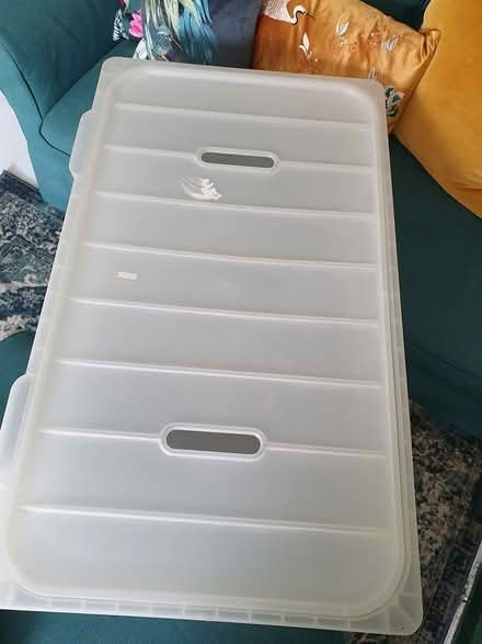 Photo of free Large plastic storage box with lid (Aldershot GU12) #1