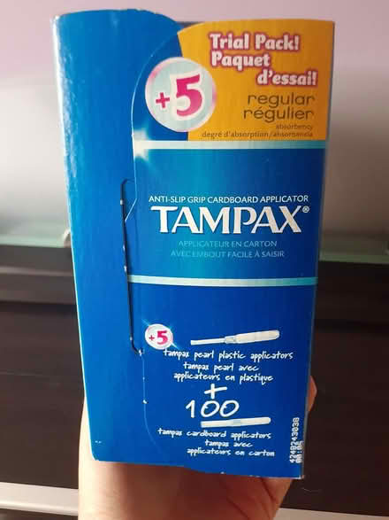 Photo of free Tampax Tampons (Riverside South) #2