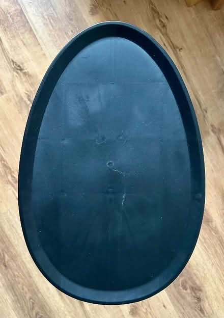 Photo of free Black side table, metal and plastic (Holbeach St Marks PE12) #3