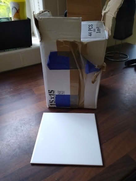Photo of free Box of white tiles (GU51) #1