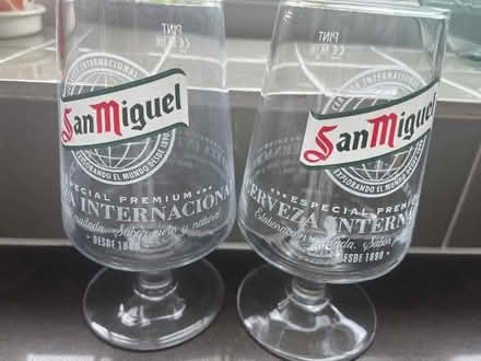 Photo of free 2 x san Miguel Pint glasses (Harborne B17) #1