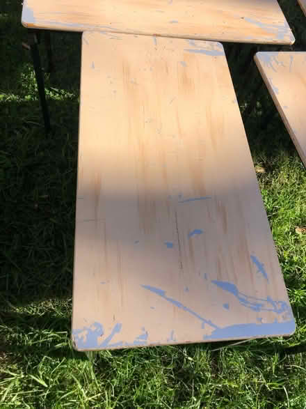 Photo of free Wooden & Steel Tables x 7 (Hazelbrook) #4