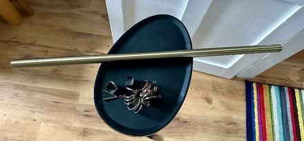 Photo of free Brass recess curtain rail and rings 90cm (Holbeach St Marks PE12) #1