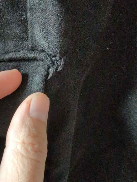 Photo of free Black Italian made mens coat XL velvety fabric needs small. (BT14)