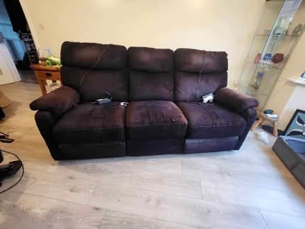 Photo of free Three seater electric recliner sofa (Spring Gardens SY1) #2