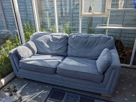 Photo of free large blue sofa (Milton CB24) #1