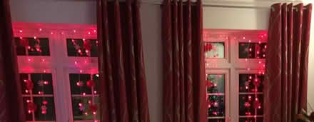 Photo of free Red Eyelet Lined Curtains (Surbiton KT6) #1
