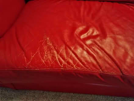 Photo of free Red leather corner sofa (IP3) #4