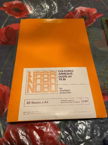 Photo of free Colour Adhesive Overlay Film (CT14) #1