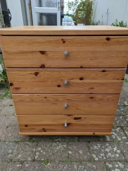 Photo of free Solid pine Chest of drawers on castors (Oakwood Park N14) #1