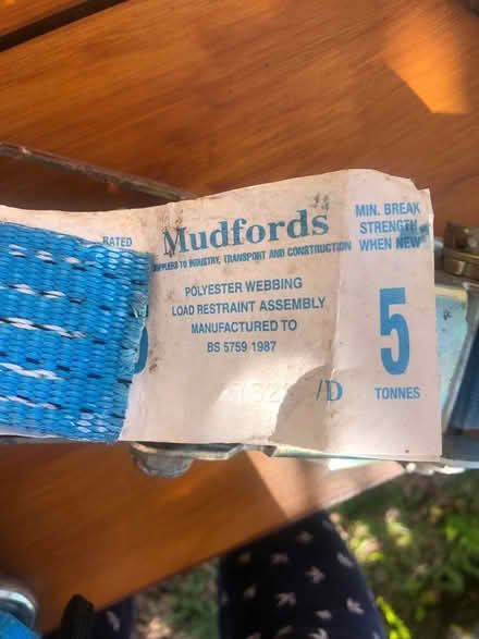 Photo of free Mudford Ratchet Strap (Dundee west end) #1