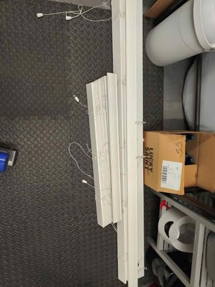 Photo of free Two wood Venetian blinds 83.5cm and 175cm (Weybridge KT13) #1