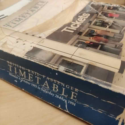 Photo of free British Rail Timetable book/ map (Dagenham RM10) #2