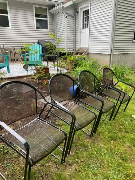 Photo of free 4 Metal lawn chairs (Wilton) #1