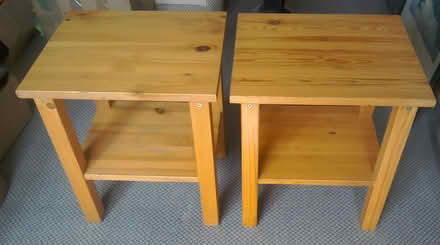 Photo of free 2 Small Pine Tables.NOW PROMISED (Harborne B32) #1