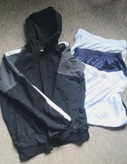Photo of free Football shorts and waterproof jacket, 13yr (Woodford IG8) #1