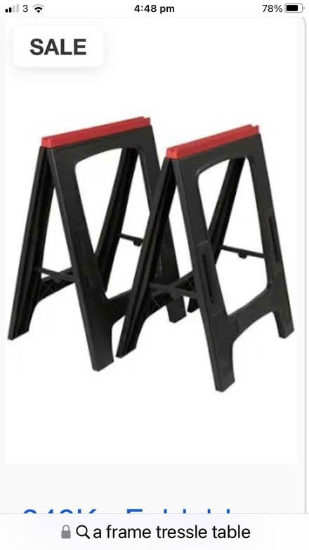 Photo of A frame trestle tables or saw horse (Oswestry SY11) #1