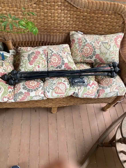 Photo of free 30-48” Black Metal Curtain Rods (Chestnut Hill) #1