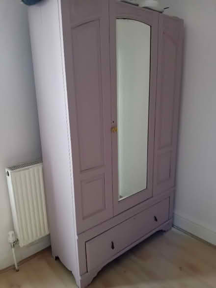 Photo of free Antique wardrobe (painted pale pink) (Olive Mount L15) #1