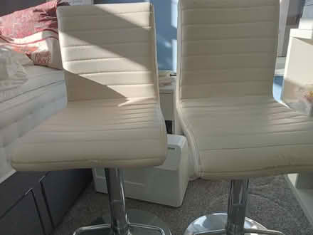 Photo of free 2 X Bar Stools - Adjustable height - Swivel (Old Town TN40) #1