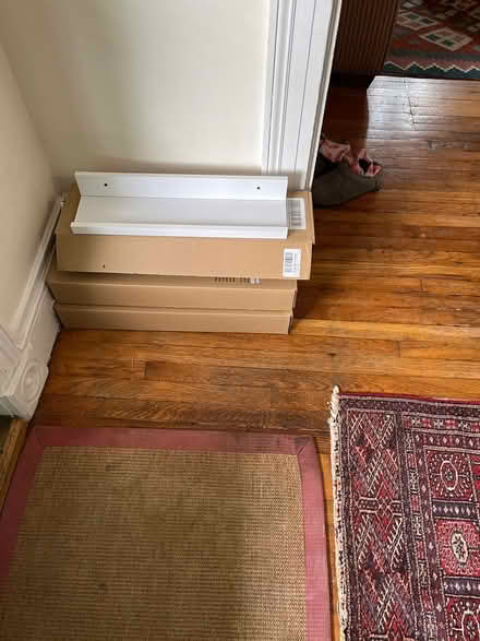 Photo of free 3 Small white shelves (75 Jerome St W.Medford) #1