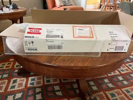 Photo of free 3 Kohler glass shelves (75 Jerome St W.Medford) #1