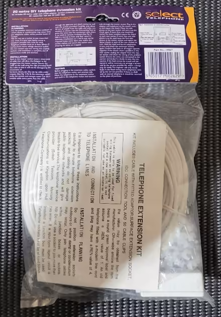 Photo of free New Sealed 20 Metre Telephone Extension Kit (Caversham RG4) #2