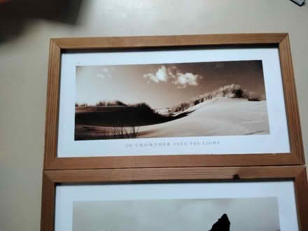 Photo of free Pair wood framed beach scene prints (Delapre) #2