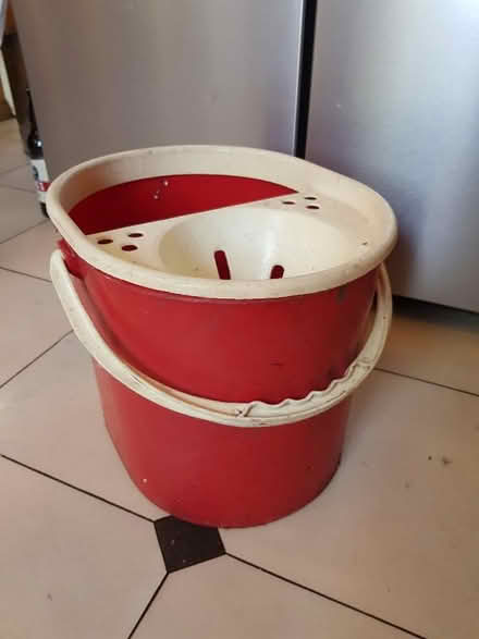 Photo of free Red and white mop bucket (Oxton CH43) #1