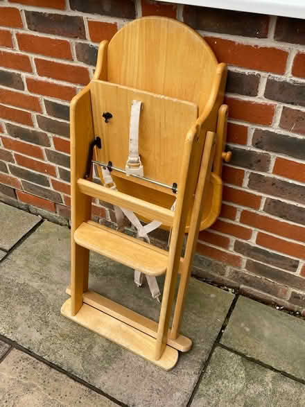 Photo of free Wooden high chair (Winterbourne Monkton SN4) #3