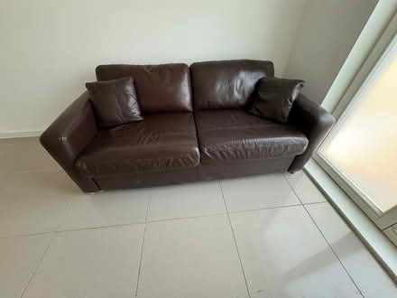 Photo of free Leather sofa bed (Highbury Barn N5) #1