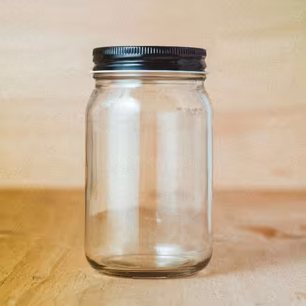 Photo of Clear, glass, screw-top jars (Heeley S8) #1