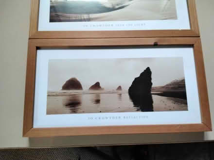 Photo of free Pair wood framed beach scene prints (Delapre) #1